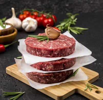 high-angle-meat-with-herbs-garlic