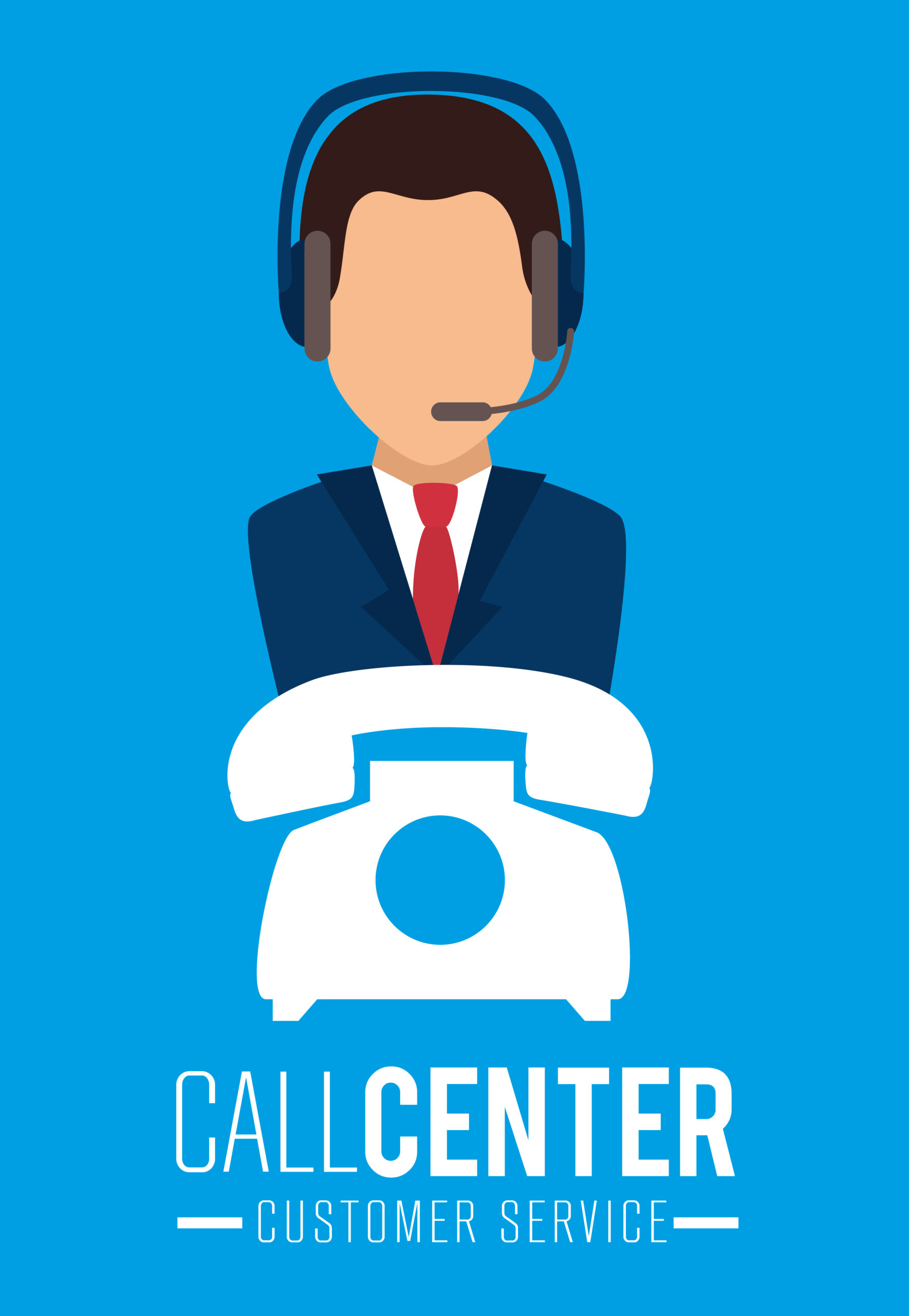 Customer service and technical support graphic design, vector illustration